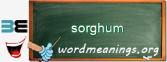 WordMeaning blackboard for sorghum